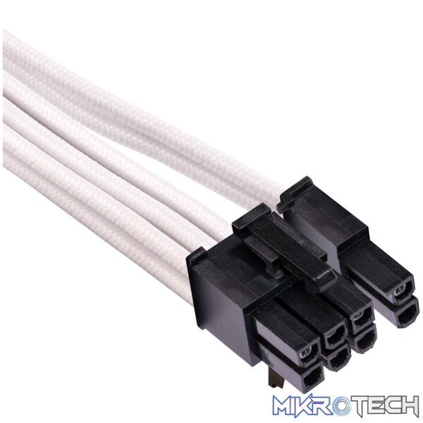 Corsair Premium Individually Sleeved PCIe Cables (Dual Connector)  White - Image 2